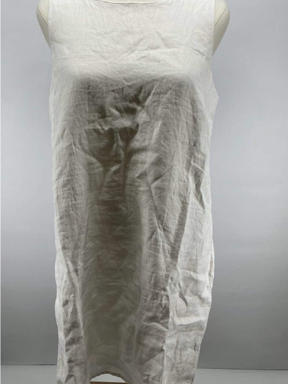 100% European Linen Tank Mini Dress - Picture 2 of 4